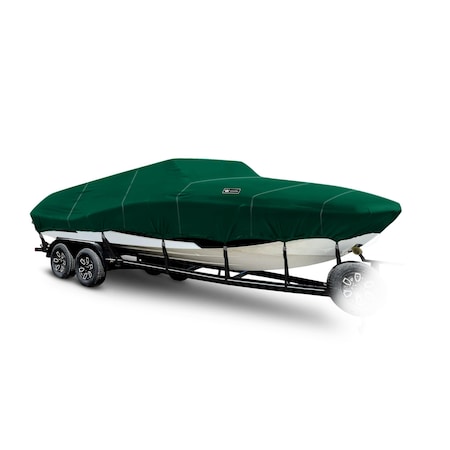 Eevelle Boat Cover DECK BOAT Modified V, Outboard Fits 26ft 6in L up to 102in W Green SFMVPD26102B-HTR